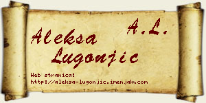 Aleksa Lugonjić vizit kartica